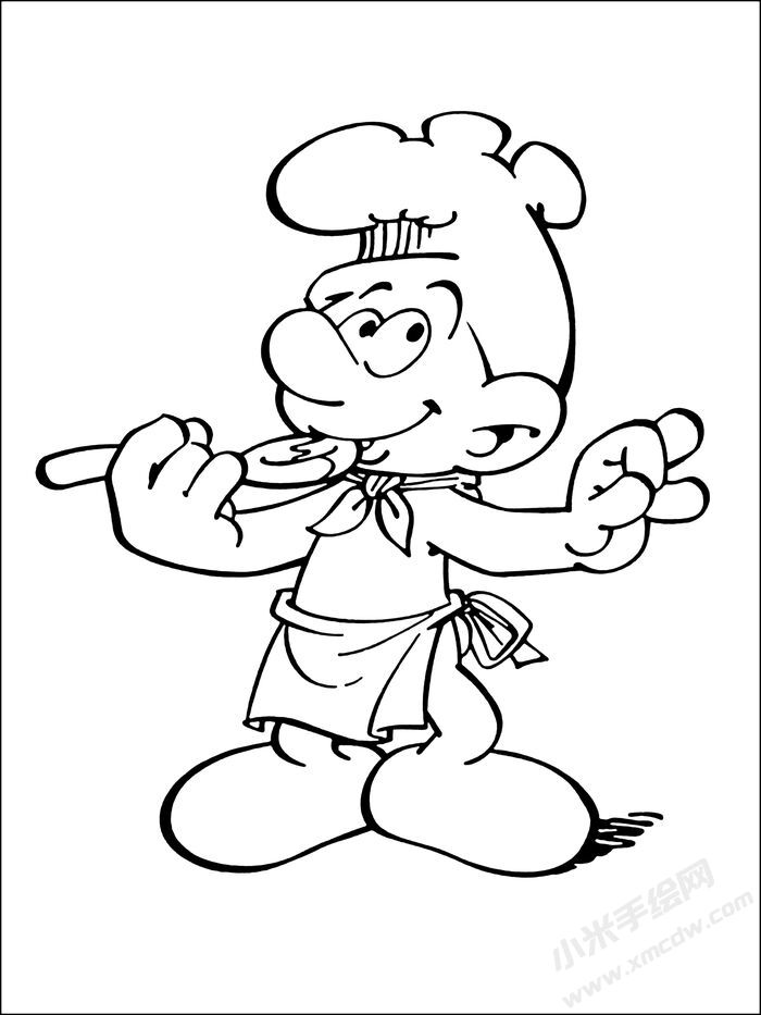 藍(lán)精靈簡(jiǎn)筆畫圖片02.JPG