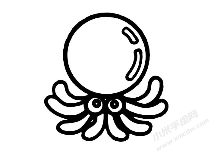 章魚(yú)兒童簡(jiǎn)筆畫(huà)步驟06.jpg