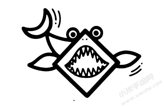 大鯊魚兒童簡(jiǎn)筆畫步驟06.jpg