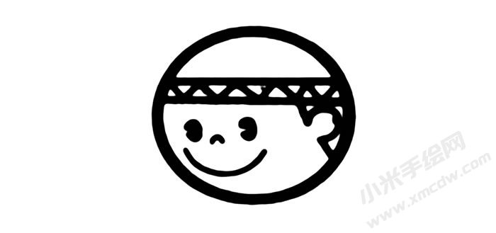 印第安人兒童簡(jiǎn)筆畫步驟04.jpg