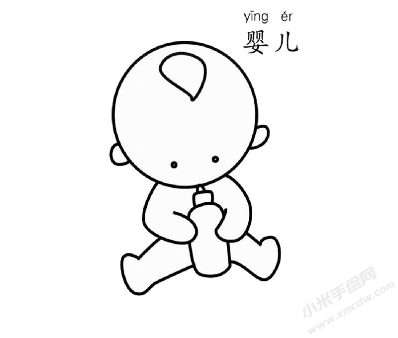 “嬰兒”幼兒簡筆畫圖片作品