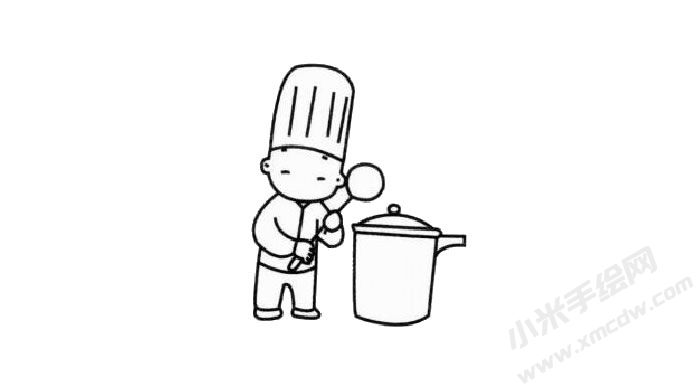廚師幼兒簡(jiǎn)筆畫(huà)步驟03.jpg