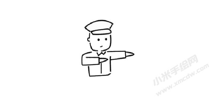 交通警察幼兒簡(jiǎn)筆畫步驟02.jpg