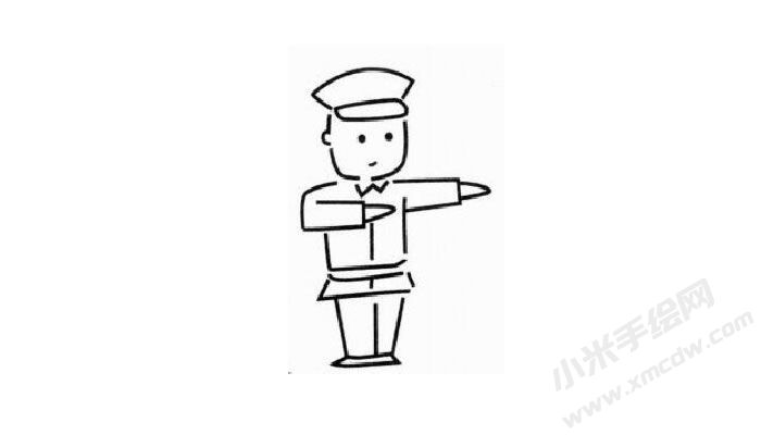 交通警察幼兒簡(jiǎn)筆畫步驟03.jpg