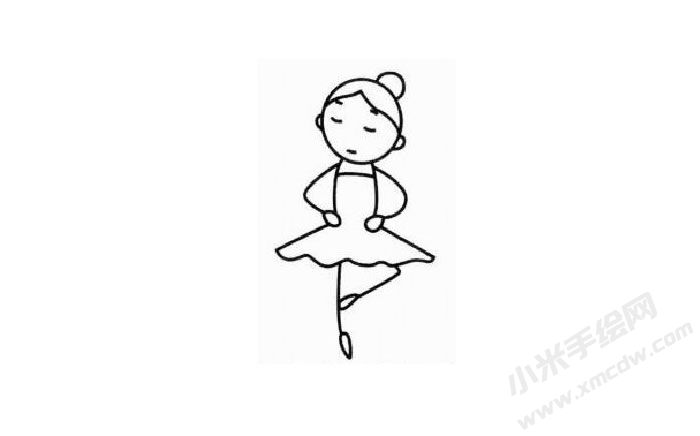 芭蕾舞演員幼兒簡(jiǎn)筆畫(huà)步驟03.jpg