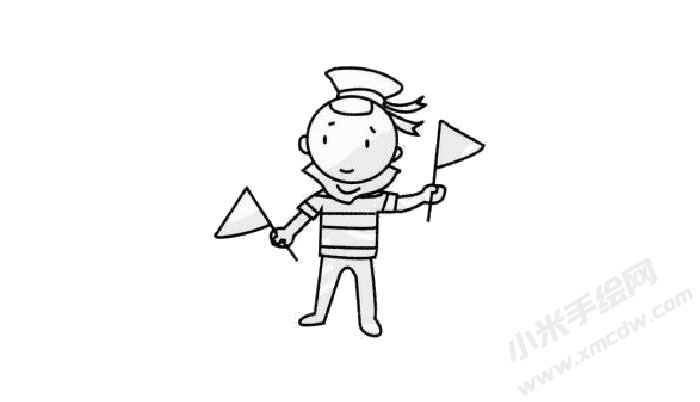 海軍士兵幼兒簡筆畫步驟03.jpg