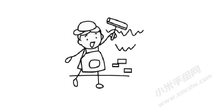 粉刷匠幼兒簡(jiǎn)筆畫步驟03.jpg