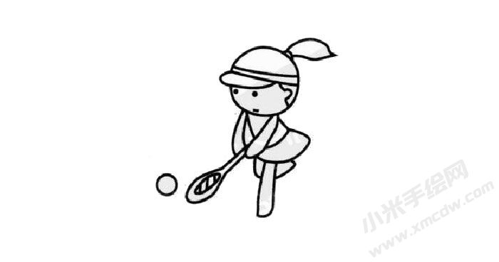 網(wǎng)球選手幼兒簡(jiǎn)筆畫(huà)步驟03.jpg