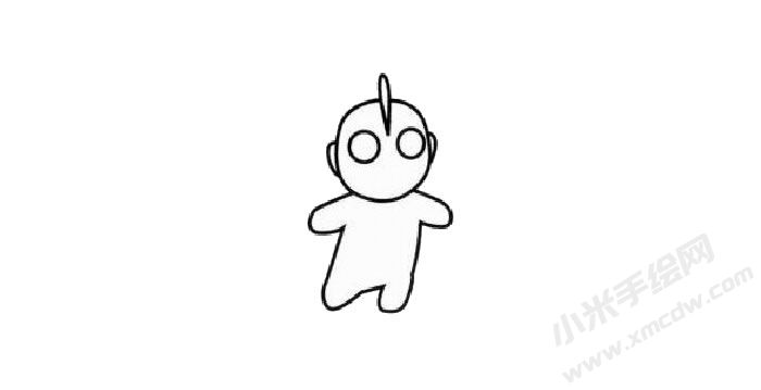 奧特曼幼兒簡(jiǎn)筆畫(huà)步驟02.jpg