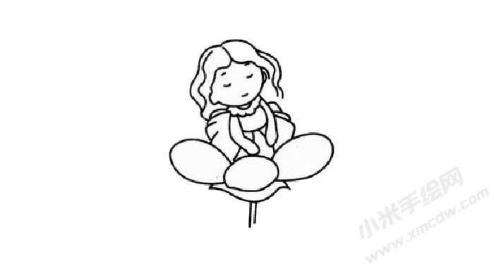 拇指姑娘兒童簡筆畫步驟02.jpg