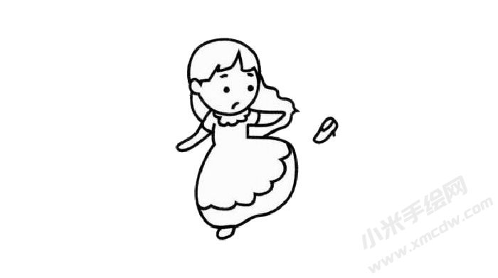 灰姑娘兒童簡(jiǎn)筆畫步驟03.jpg