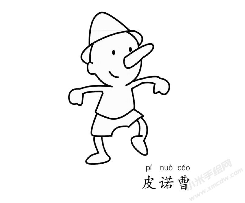 匹諾曹兒童簡(jiǎn)筆畫圖片