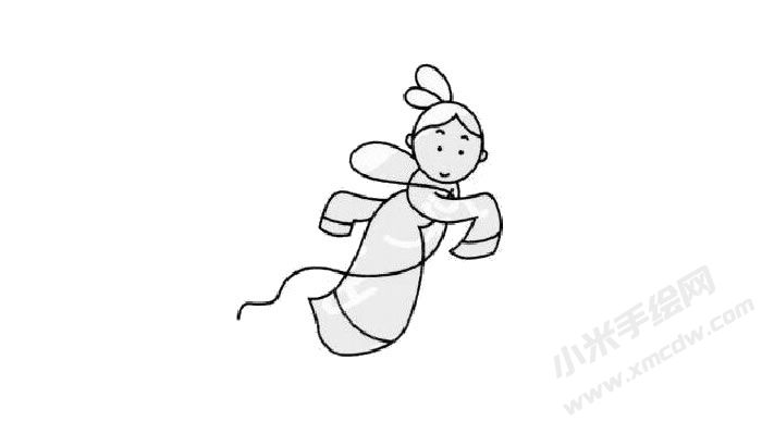 仙女兒童簡筆畫步驟03.jpg