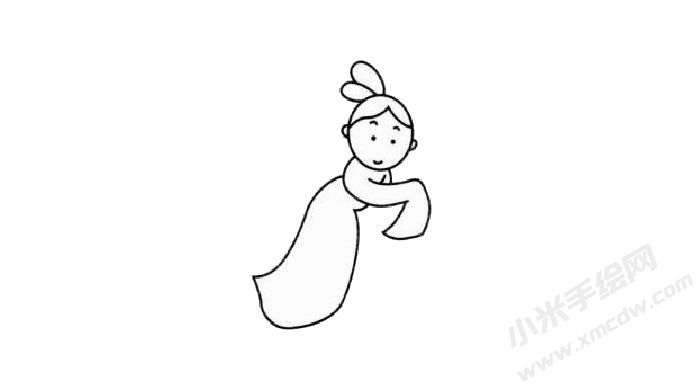 仙女兒童簡筆畫步驟02.jpg