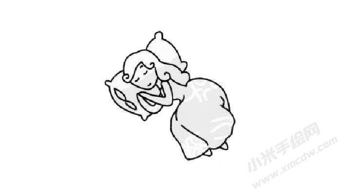睡美人兒童簡筆畫步驟03.jpg