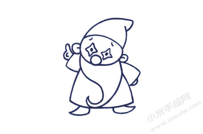 小丑幼兒簡(jiǎn)筆畫步驟03.jpg