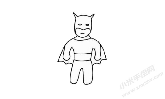 蝙蝠俠兒童簡(jiǎn)筆畫步驟03.jpg
