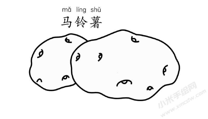 馬鈴薯兒童簡筆畫圖片