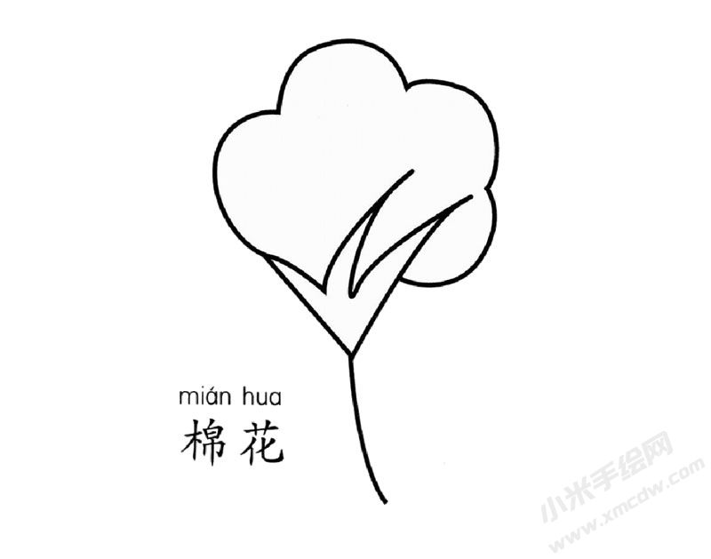 棉花兒童簡筆畫圖片