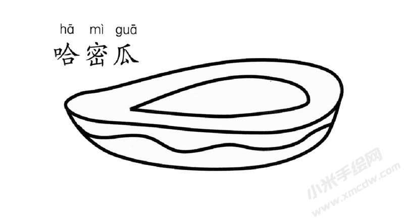 哈密瓜兒童簡筆畫圖片