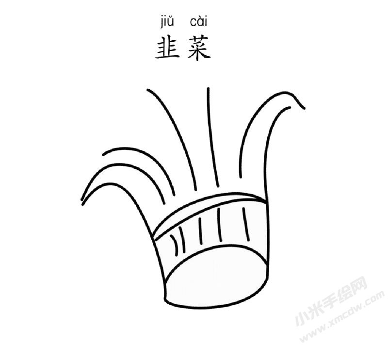 韭菜兒童簡筆畫圖片