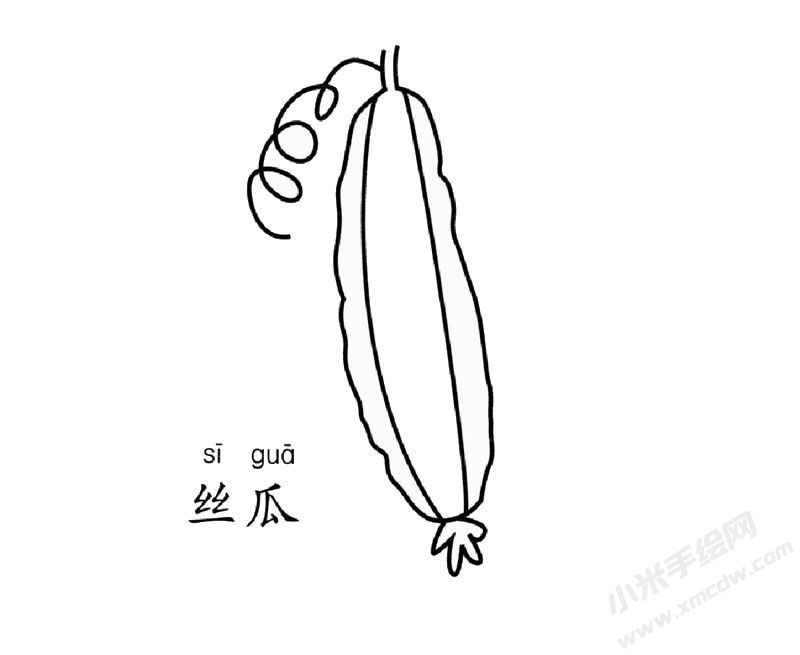 絲瓜簡筆畫圖片