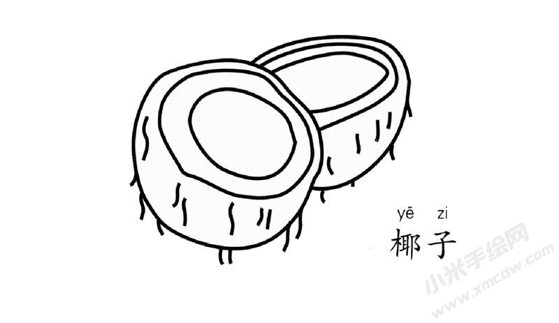 椰子簡筆畫圖片