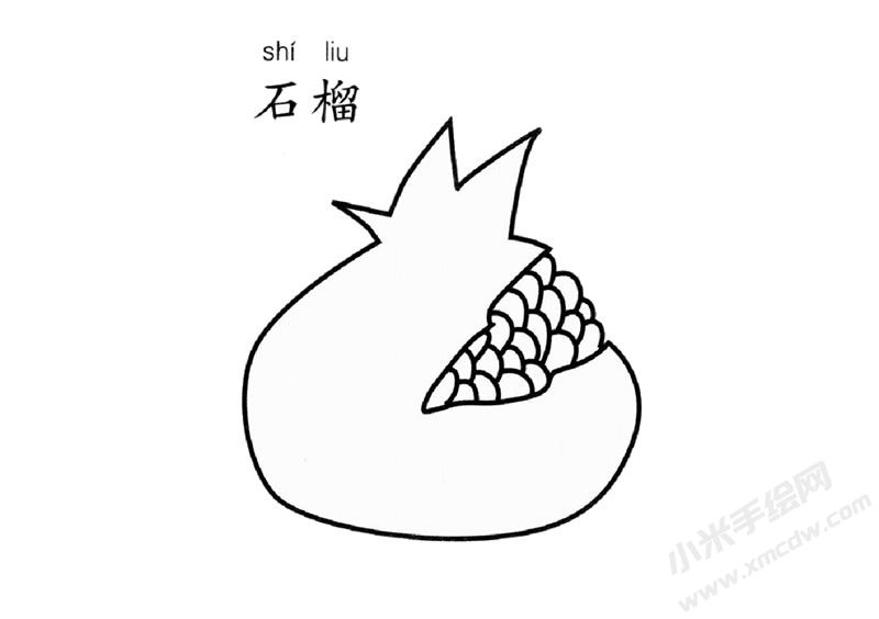 石榴簡(jiǎn)筆畫(huà)圖片