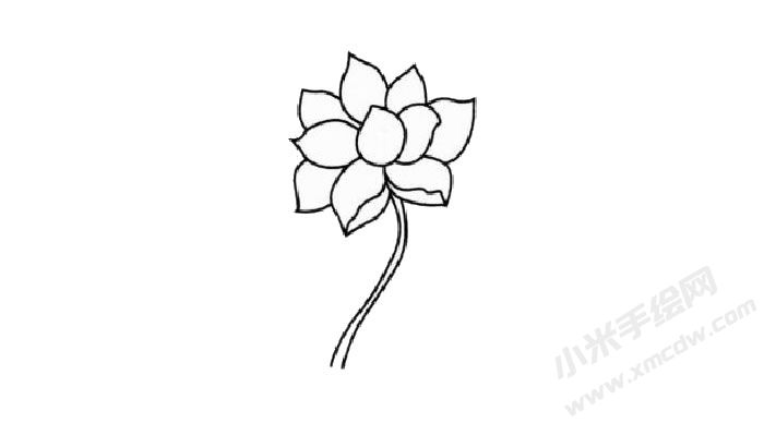 荷花兒童簡(jiǎn)筆畫(huà)步驟02.jpg