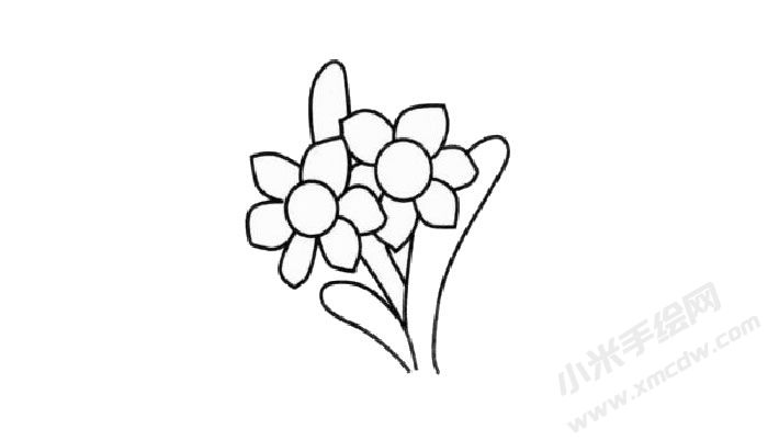 水仙花兒童簡(jiǎn)筆畫(huà)創(chuàng)作步驟03.jpg