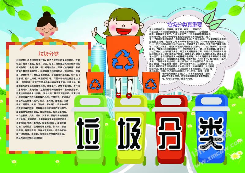 垃圾分類手抄報模板有字版.jpg