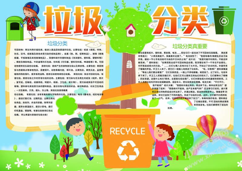 垃圾分類小報(bào)模板有字版.jpg