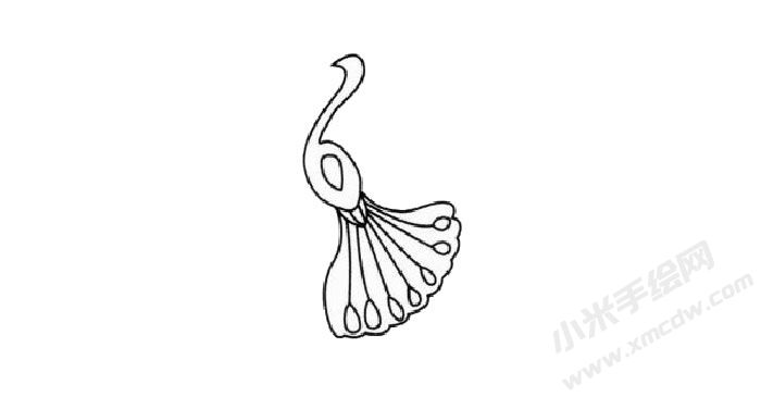 孔雀兒童簡(jiǎn)筆畫步驟02.jpg