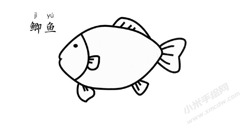 鯽魚簡筆畫圖片