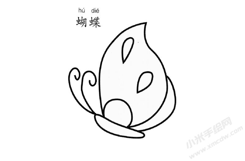 蝴蝶兒童簡筆畫圖片