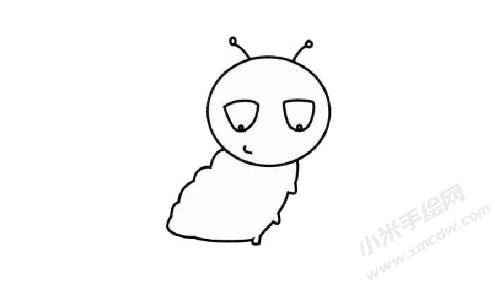 青蟲簡(jiǎn)筆畫繪制步驟02.jpg