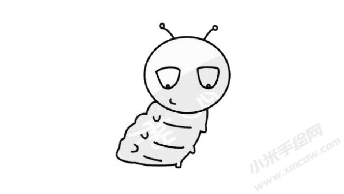 青蟲簡(jiǎn)筆畫繪制步驟03.jpg