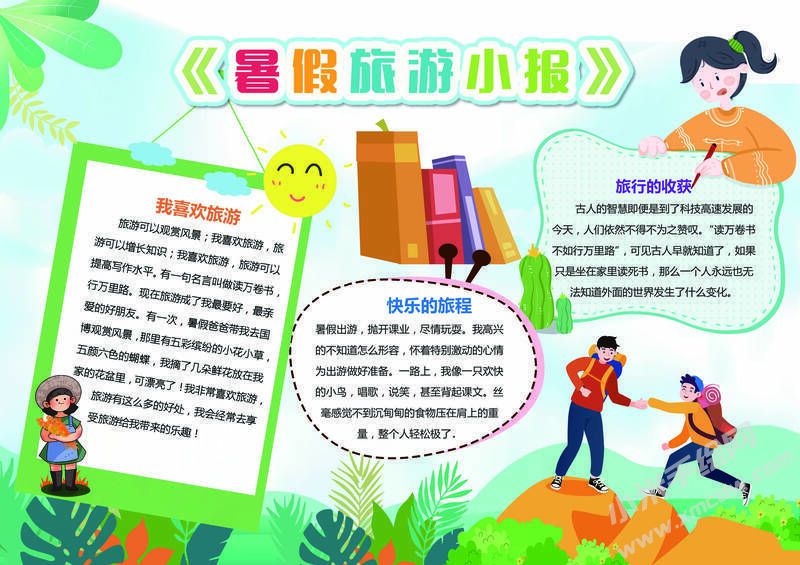 暑假旅游小報模板有字版.jpg