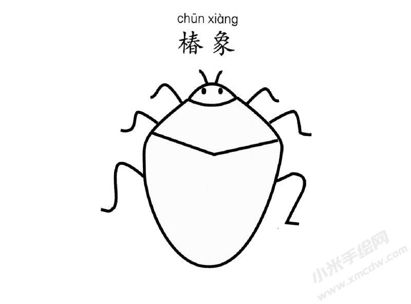 椿象簡筆畫圖片