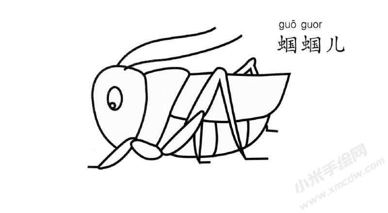 蟈蟈兒簡(jiǎn)筆畫圖片