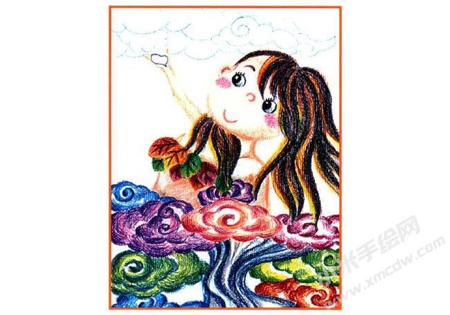女媧補(bǔ)天油畫棒創(chuàng)作步驟03.jpg