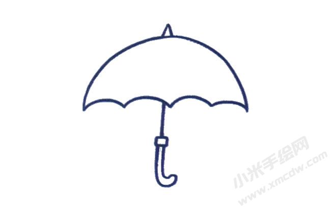 雨傘兒童簡(jiǎn)筆畫(huà)繪制步驟02.jpg