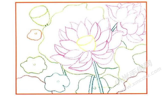 荷花油畫棒創(chuàng)作步驟01.jpg