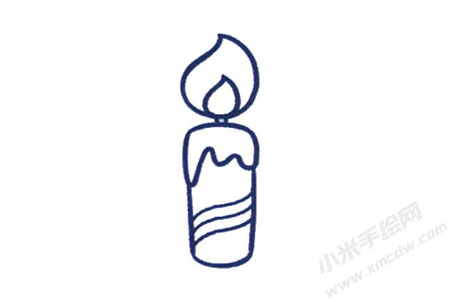 蠟燭簡(jiǎn)筆畫(huà)繪制步驟04.jpg