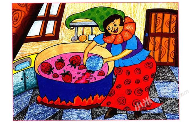 女巫的草莓醬油畫棒創(chuàng)作步驟04.jpg