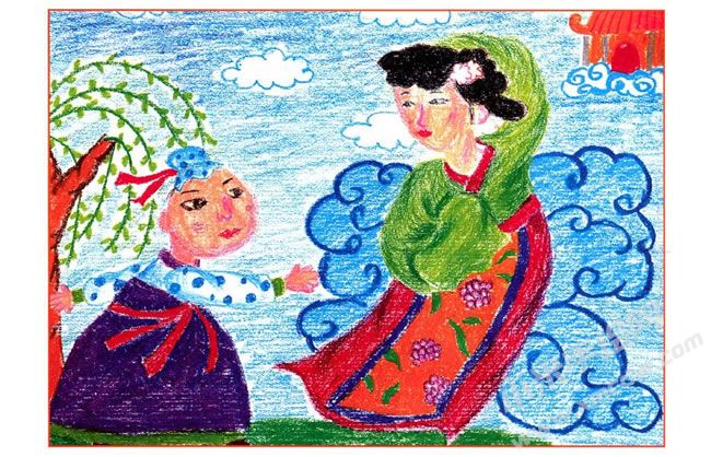 牛郎織女油畫棒創(chuàng)作步驟04.jpg