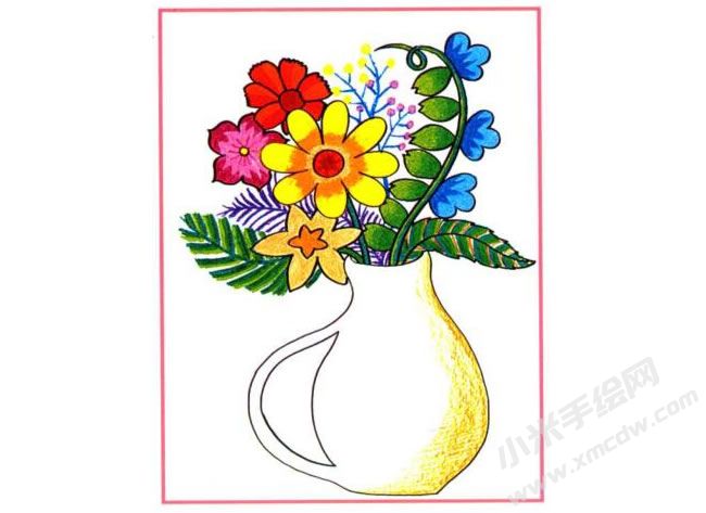 七色花許愿瓶油畫棒創(chuàng)作步驟02.jpg