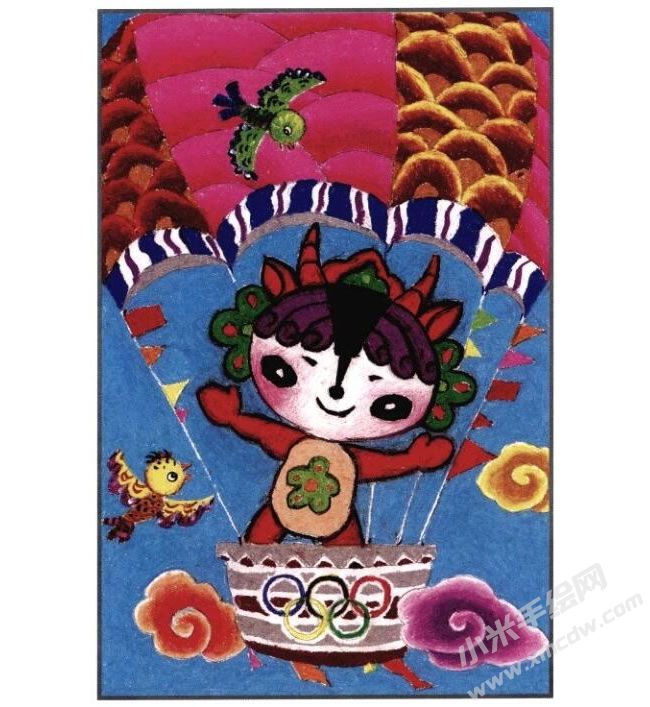 奧運(yùn)福娃油畫棒創(chuàng)作步驟04.jpg