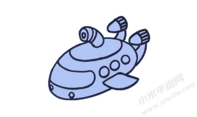 潛水艇簡(jiǎn)筆畫繪制步驟04.jpg