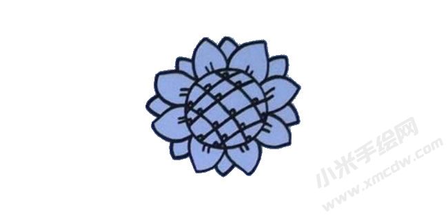 向日葵簡(jiǎn)筆畫(huà)繪制步驟02.jpg